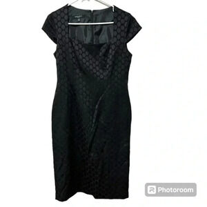 Nine West Black Mod Circle Dot Square Neckline
Classic Career Dress 8